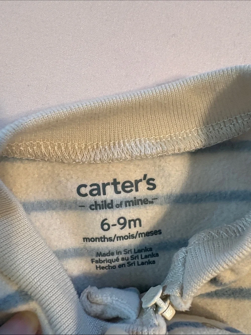 Carter's Blue and Cream Striped 